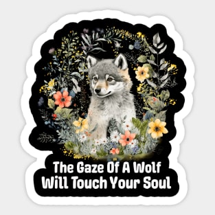 The Gaze Of A Wolf Sticker